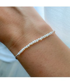 Pulseira de pérolas Peridoto prata 925