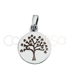 Medalha da Árvore da Vida 10mm prata 925