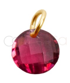 Pingente zircônia flutuante Rosa 6mm prata 925