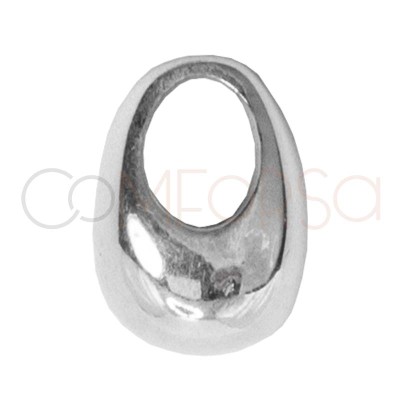 Entremeio gota irregular 5 x 7 mm prata 925