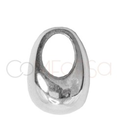 Entremeio gota irregular 5 x 7 mm prata 925