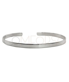 Pulseira plana 63 x 47mm prata 925