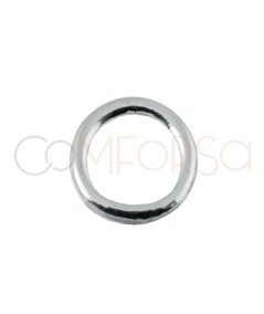 Argola soldada 4mm (0.8) prata 925