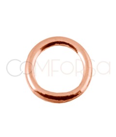 Argola soldada 5 mm ext (0.8) prata banhada a ouro rosa