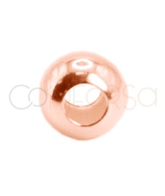 Bola lisa 2,5 mm (1,2) prata banhada a ouro rosa