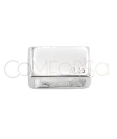 Entremeio cubo retangular 10 x 6mm prata 925