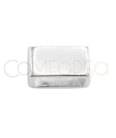 Entremeio cubo retangular 10 x 6mm prata 925