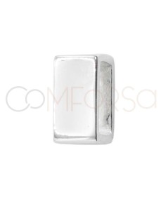 Entremeio cubo retangular 10 x 6mm prata 925