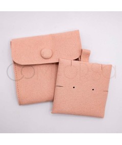 Bolsa de veludo rosa para guardar jóias (presente)
