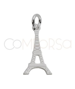 Pingente Torre Eiffel 8 x 16mm prata 925 banhada a ouro