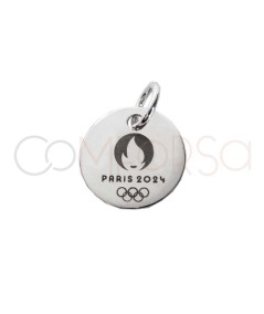 Medalha com logótipo dos Jogos Olímpicos de Paris 2024 10mm prata 925