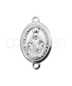 Entremeio medalha Virgem da Milagrosa 16 x 20 mm prata 925