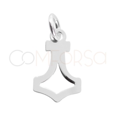 Pingente martelo de Thor 6.8 x 10.5mm prata 925