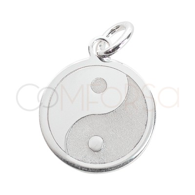 Pingente Ying Yang 12mm prata 925