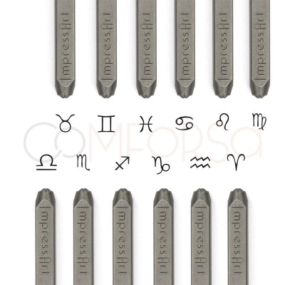 Carimbos metálicos signos do horóscopo 3mm