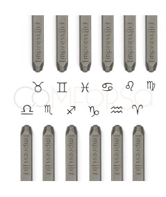 Carimbos metálicos signos do horóscopo 3mm