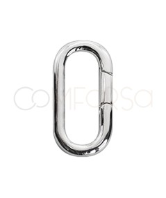 Fecho oval com mola 12 x 23mm prata 925