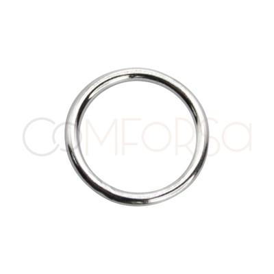 Argola entremeio circular 8mm prata 925