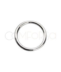 Argola entremeio circular 8mm prata 925