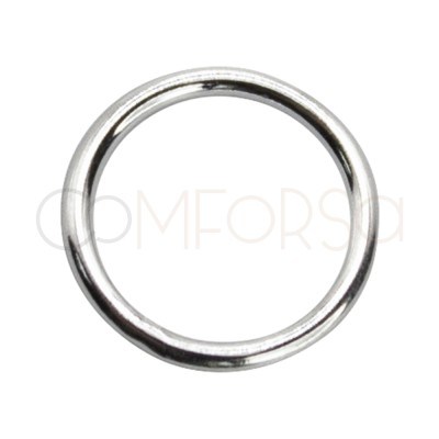 Argola entremeio circular 10mm prata 925