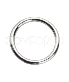 Argola entremeio circular 10mm prata 925