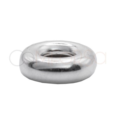 Donut 8mm com argola 2.7mm prata 925