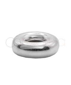 Donut 8mm com argola 2.7mm prata 925