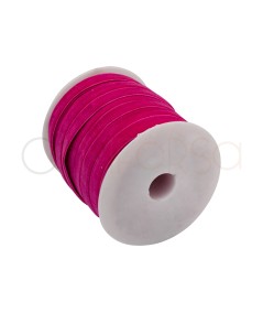 Elástico de veludo rosa intenso 10mm