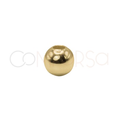 Bola lisa 3 mm prata 925 banhada a ouro