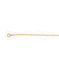 Pulseira veneziana 14?cm + 4?cm prata 925 banhada a ouro