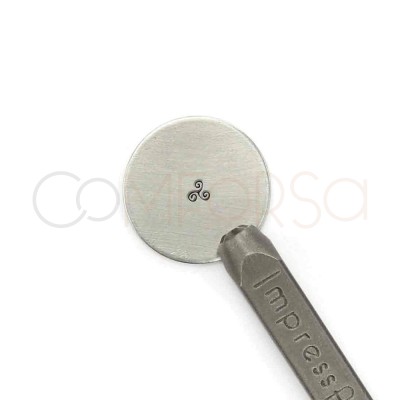 Carimbo de metal para estampar Tríscele 3 mm