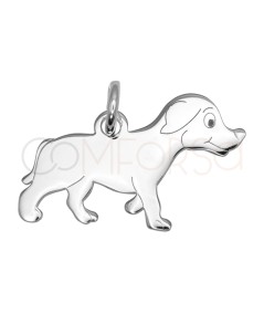 Pingente cão 19,6 x 11,5 mm prata 925