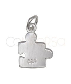 Pingente de puzzle do amor 10 x 12 mm prata 925