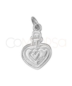 Pingente da poção do amor 10 x 15 mm em prata 925