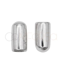 Tubo terminal arredondado 3 x 6 mm prata 925