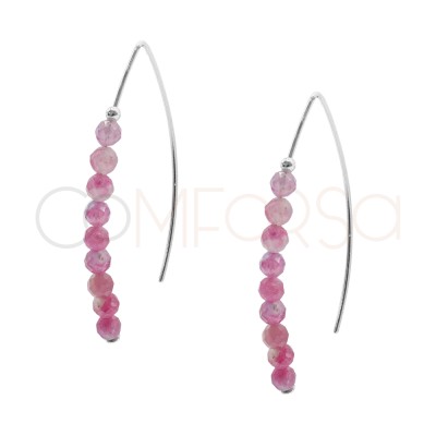 Brincos fio de pedra Pink...