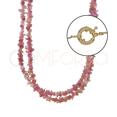 Colar duplo de pedras Pink...