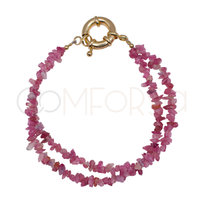 Pulseira dupla de pedras...
