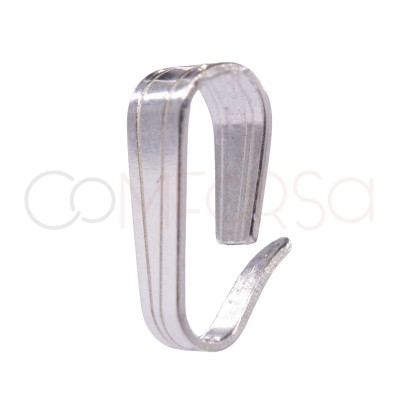 Argola pingente 4 x 10 mm prata 925