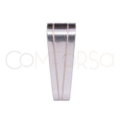 Argola pingente 4 x 10 mm prata 925