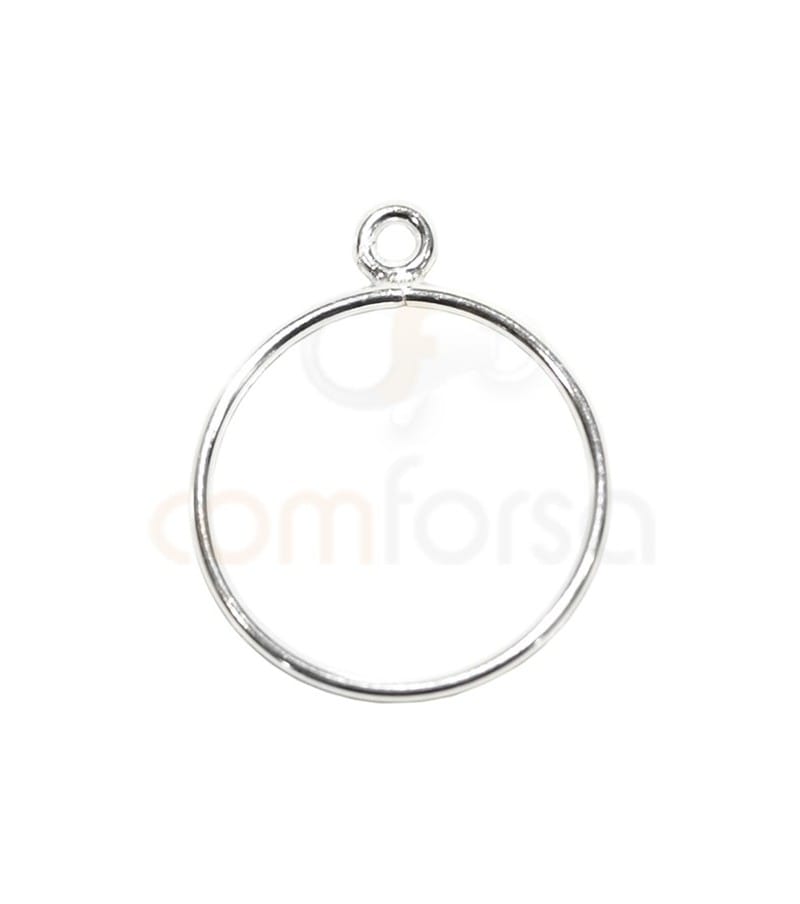 Anel fio com argola nº 12 prata 925 Anel fio com argola nº 12 prata 925