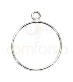 Anel fio com argola nº 12 prata 925