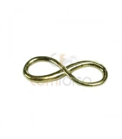 Entremeio infinito 12 x 4.3 mm prata banhada a ouro